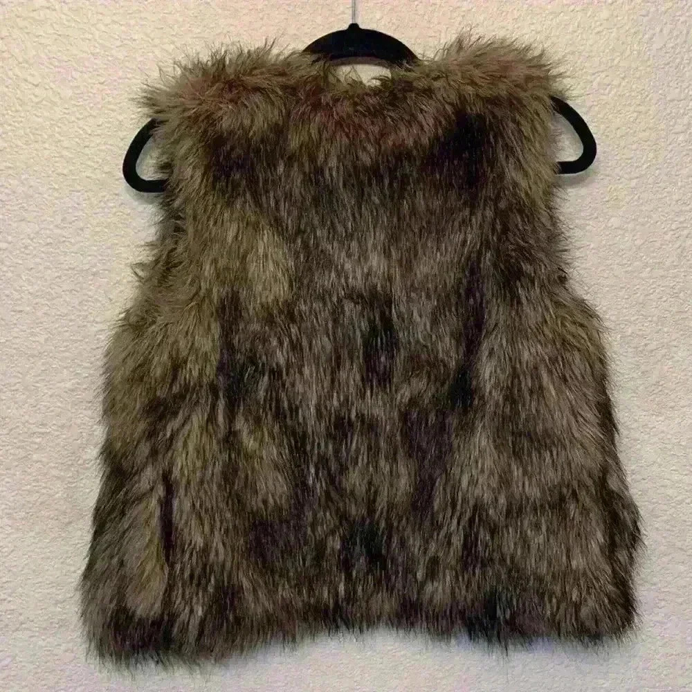 BB Dakota faux fur vest sz S fall winter old money preppy - Picture 9 of 9
